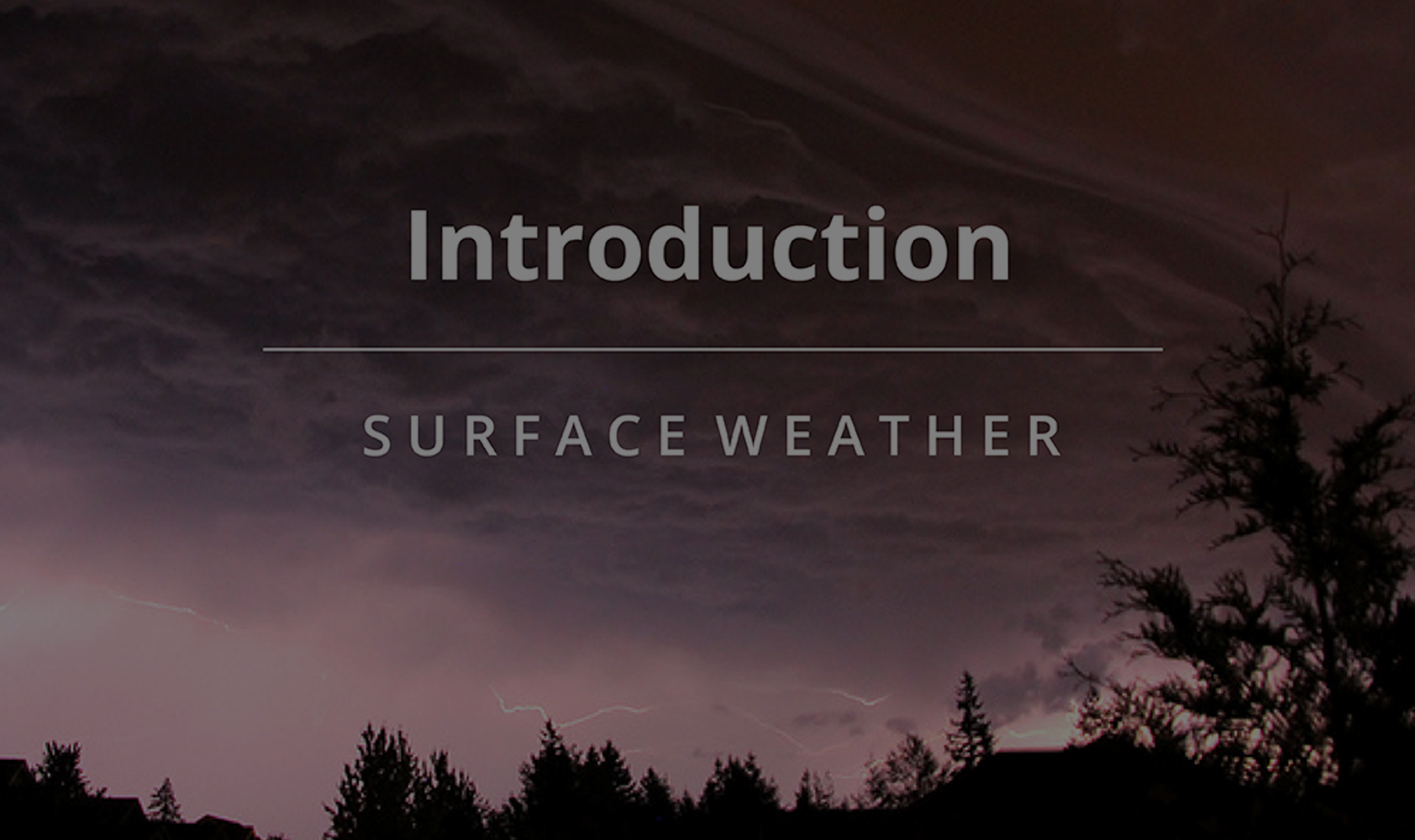 Surface Weather Website